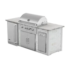 Coyote Ready-To-Assemble 8-Foot Outdoor Kitchen Island With 36-Inch C-Series Gas Grill, 21-Inch Refrigerator, Access Doors & Single Pull-Out Trash (RTAC-G8) -Kitchen Grill Shop rtac g8 bw c2c36ng cbir l cda2431 cstc c 06 22