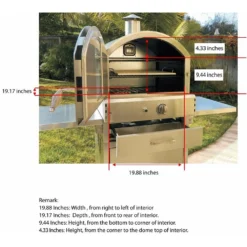 Summerset SS-OVBI Table Top Outdoor Oven, 23-Inches -Kitchen Grill Shop ss oven interior 09 20