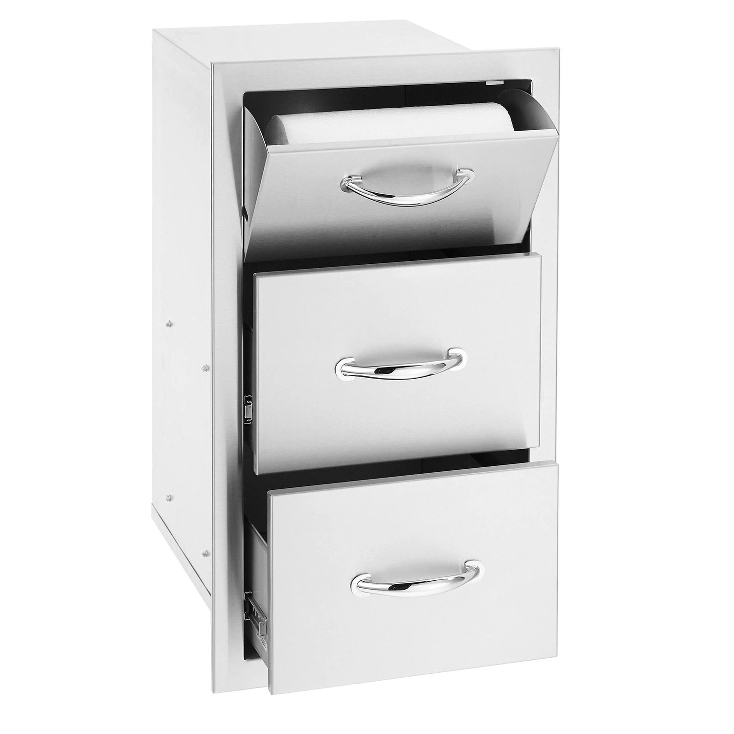 Summerset SSTDC-17 Vertical Double Drawer & Paper Towel Holder Combo, 17.75x30.325-Inch 2 Summerset SSTDC-17 Vertical Double Drawer & Paper Towel Holder Combo, 17.75x30.325-Inch - Image 2