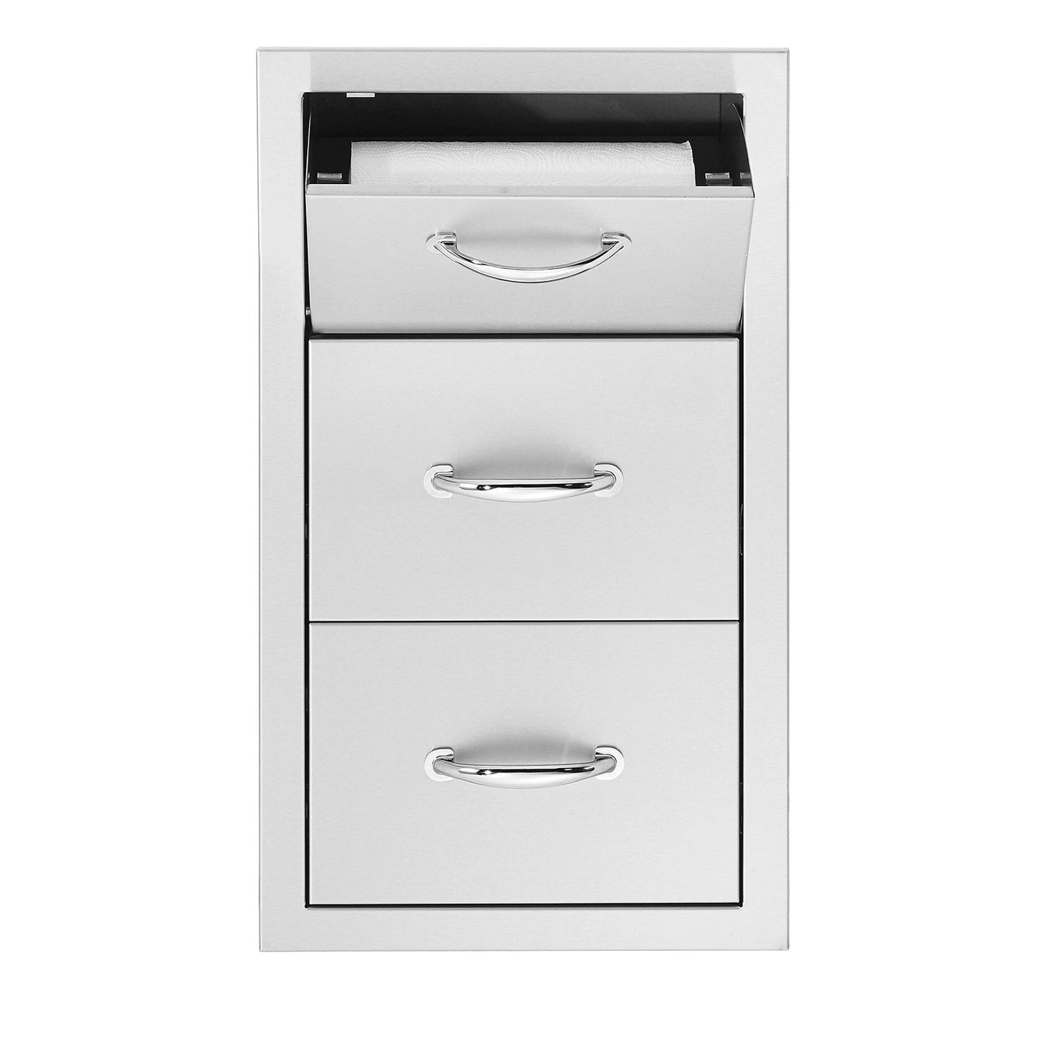 Summerset SSTDC-17 Vertical Double Drawer & Paper Towel Holder Combo, 17.75x30.325-Inch 3 Summerset SSTDC-17 Vertical Double Drawer & Paper Towel Holder Combo, 17.75x30.325-Inch - Image 3