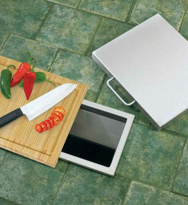 Twin Eagles TETC Trash Chute With Bamboo Cutting Board 1 Twin Eagles TETC Trash Chute With Bamboo Cutting Board