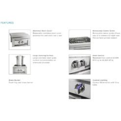 Viking 5 Series Stainless Steel Gas Power Burner On Stainless Steel Base, 20-Inch (VQGPB520BSS) -Kitchen Grill Shop vqgpb520 d 05 21