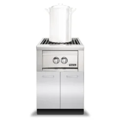 Viking 5 Series Stainless Steel Gas Power Burner On Stainless Steel Base, 20-Inch (VQGPB520BSS)