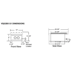 Viking 5 Series Stainless Steel Built-In Gas Double Side Burner, 13-Inch (VQGSB513) -Kitchen Grill Shop vqgsb513 c 05 21
