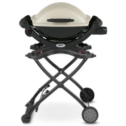 Weber Q1000 Portable Propane Gas Grill On Scissor Cart (WEB-50060001-WEB-6557)