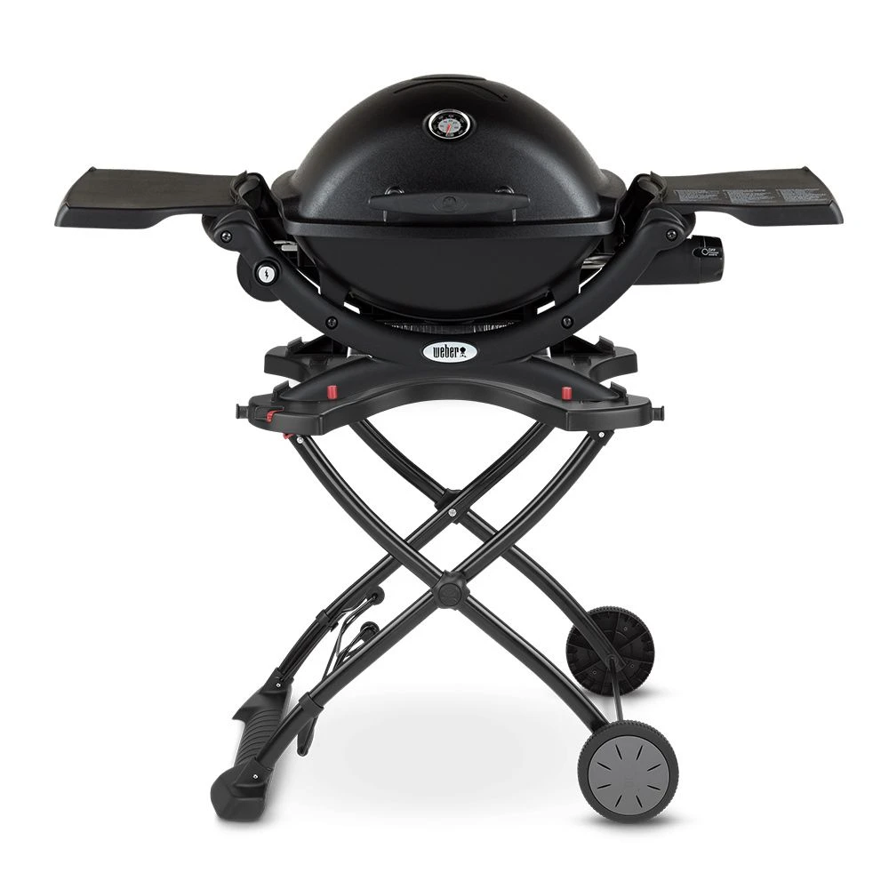 Weber Q1200 Portable Propane Gas Grill With Side Tables On Scissor Cart (WEB-Q1200-PCART) 1 Weber Q1200 Portable Propane Gas Grill With Side Tables On Scissor Cart (WEB-Q1200-PCART)