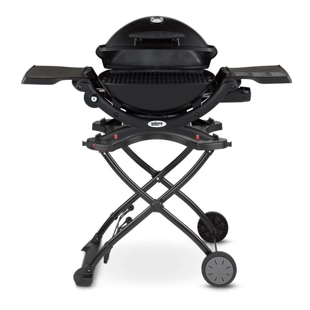 Weber Q1200 Portable Propane Gas Grill With Side Tables On Scissor Cart (WEB-Q1200-PCART) 2 Weber Q1200 Portable Propane Gas Grill With Side Tables On Scissor Cart (WEB-Q1200-PCART) - Image 2