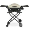 Weber Q2000 Portable Propane Gas Grill With Side Tables On Scissor Cart (WEB-53060001-WEB-6557)
