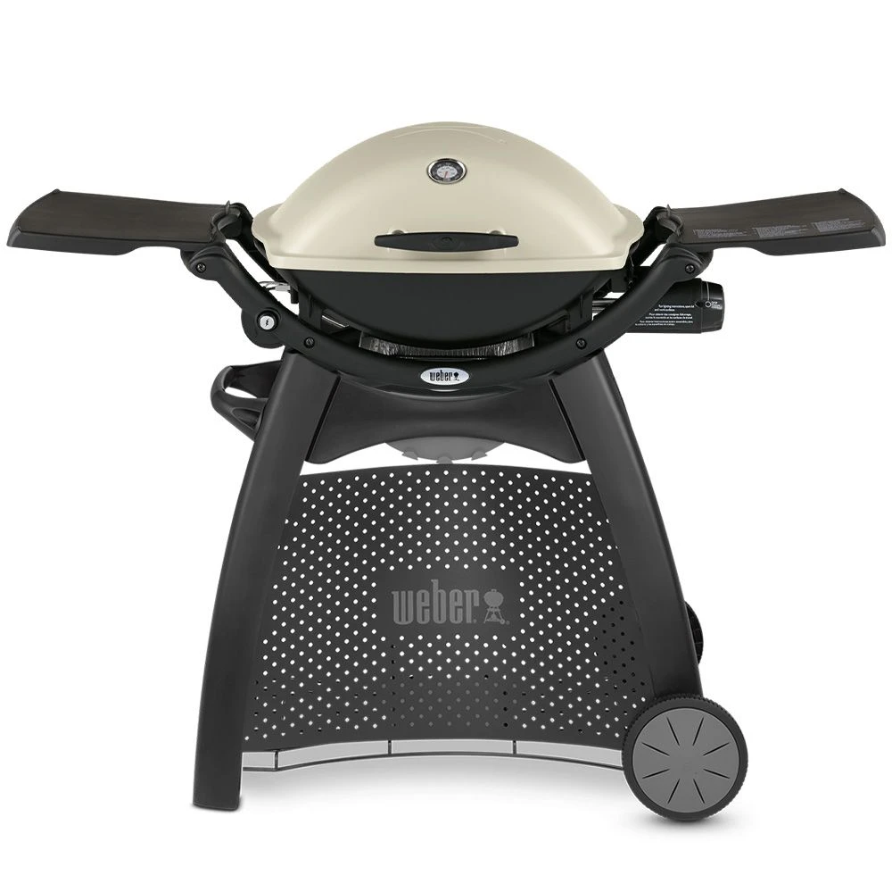 Weber Q2000 Portable Propane Gas Grill With Side Tables On Q Cart (WEB-53060001-WEB-6525) 1 Weber Q2000 Portable Propane Gas Grill With Side Tables On Q Cart (WEB-53060001-WEB-6525)