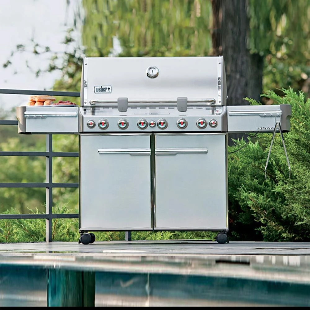 Weber Summit 6-Burner Freestanding Gas Grill With Rotisserie, Sear Station And Side Burner (WEB-E-S-670) 5 Weber Summit 6-Burner Freestanding Gas Grill With Rotisserie, Sear Station And Side Burner (WEB-E-S-670) - Image 5